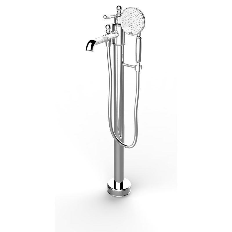 Arcade Single-lever bath shower filler-floor mounted inc. floor mounting kit - chrome